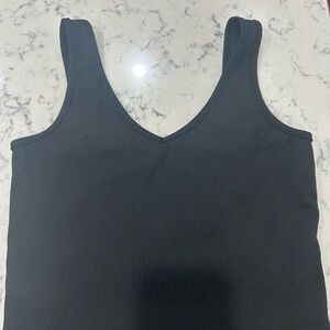 SHEIN Black Ribbed Crop Top